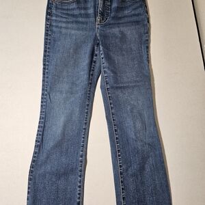 Madewell Cali Demi-Boot High Waist Dark Wash Women's 25 Frayed Hem 29Wx26I